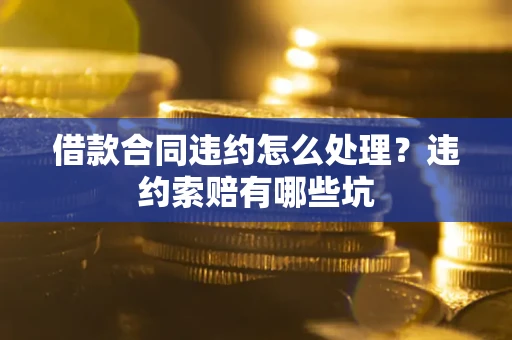 武汉借款合同违约怎么处理？违约索赔有哪些坑