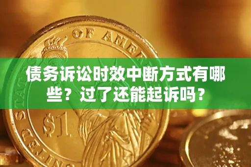 武汉债务诉讼时效中断方式有哪些？过了还能起诉吗？