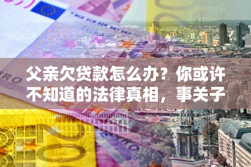 武汉父亲欠贷款怎么办？你或许不知道的法律真相，事关子女未来