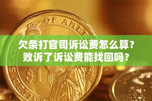 武汉欠条打官司诉讼费怎么算？败诉了诉讼费能找回吗？
